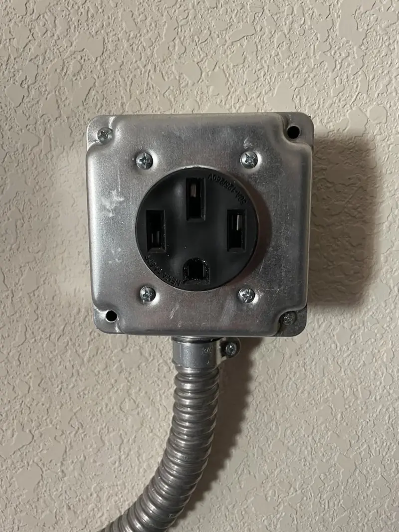 NEMA 14-50 outlet installed for Smart Home Electrical in DuBois
